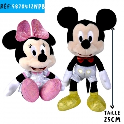 MICKEY-MINNIE PLATINUM  25CM