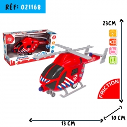 HELICO MM DE SECOURS PLASTIQUE SONORE ET LUMINEUX 21CM+eco0.02